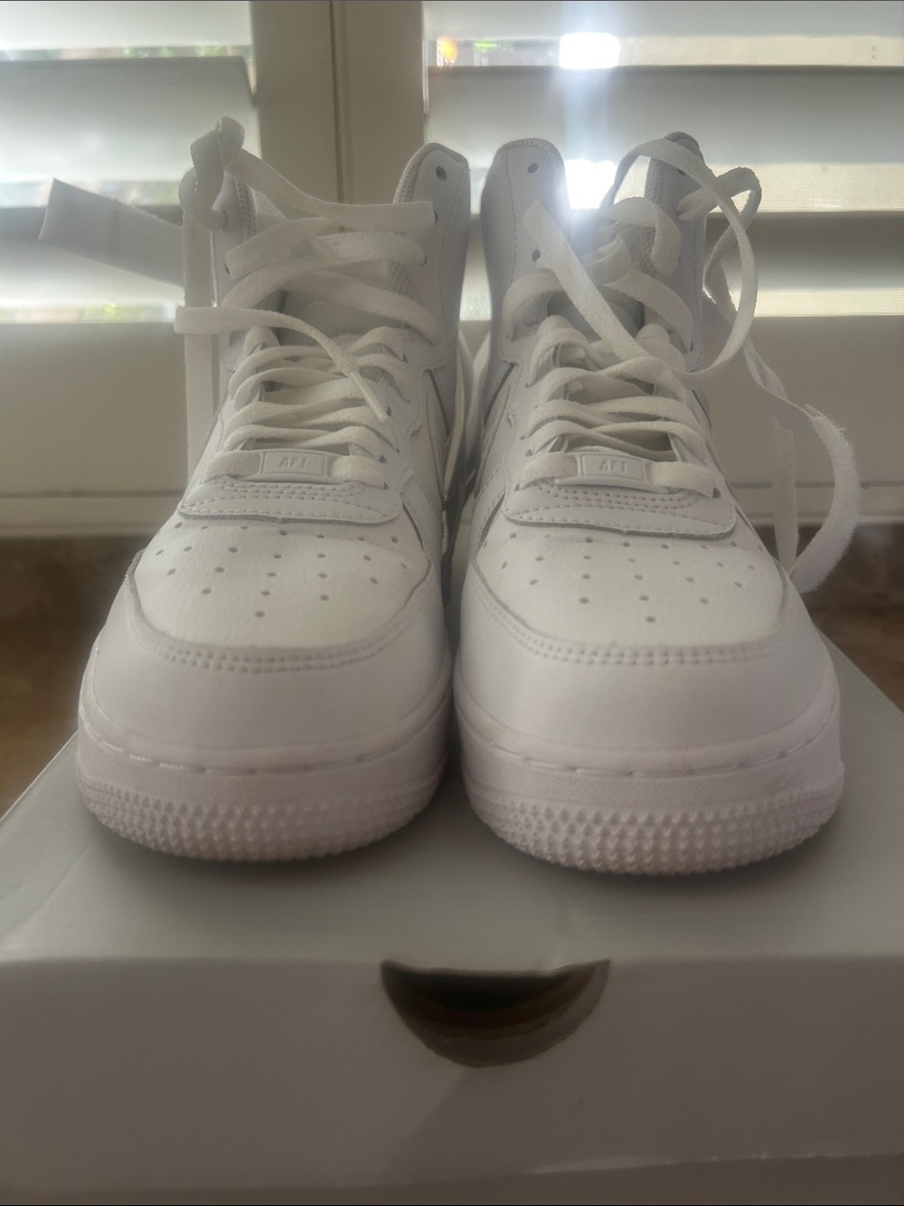 Nike Kids White High-Top Sneakers with Strap